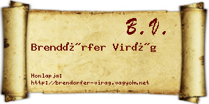 Brendörfer Virág névjegykártya